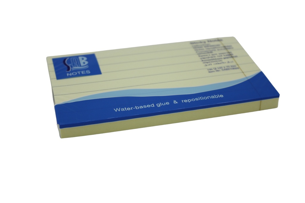 SAP - sticky notes - yellow, lined, 75 * 125 mm, 100 sheets