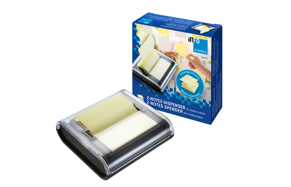 Info Note - Continuous note box with yellow continuous paper 75*75 mm 50 sheets