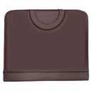 Saab - zippered handbag with notebook + calculator + iron file with two rings - brown color