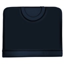 ساب - شنطة يدوية سحاب مع دفتر + الة حاسبة + حديدة ملف حلقتين - لون ازرق 