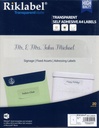 RIKLABEL - Transparent adhesive label, one piece - pack of 20 sheets