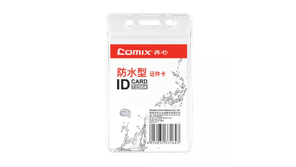 Comex - Personal Card Holder, Transparent, Vertical PVC Bag, Pack of 10 Pieces