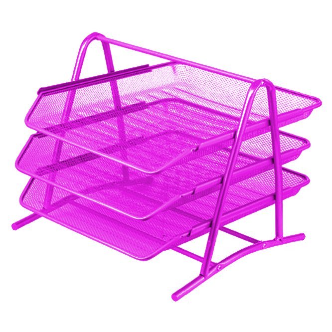 Sub - Mesh Office Basket (Set of 3 Pieces) - Red