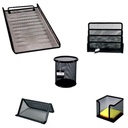Sub - Metal Mesh 5-Piece Desk Set - Black