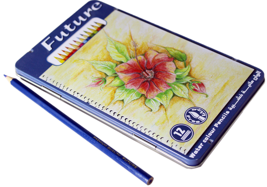 FUTURE - Watercolor Wooden Colors Iron Box Pack of 12 Colors