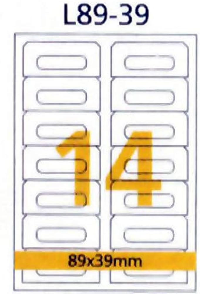 RIKLABEL - Multi-Purpose Labels 14 Pieces White - 100 Sheets A4 Size