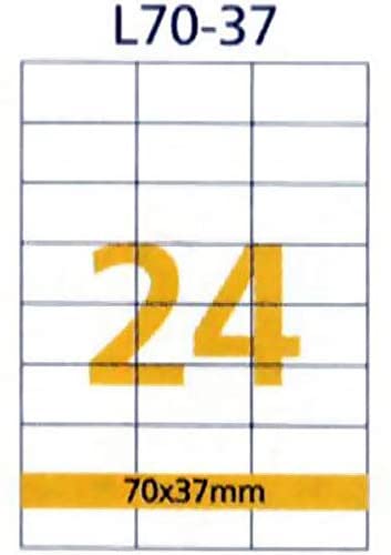 RIKLABEL - Multi-Purpose Labels 24 Pieces White - 100 Sheets A4 Size