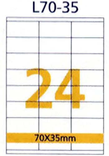 RIKLABEL - Multi-Purpose Labels 24 Pieces White - 100 Sheets A4 Size