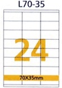 RIKLABEL - Multi-Purpose Labels 24 Pieces White - 100 Sheets A4 Size