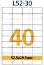RIKLABEL - Multi-Purpose Labels 40 Pieces White - 100 Sheets A4 Size