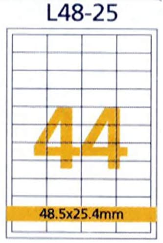 RIKLABEL - Multi-Purpose Labels 44 Pieces White - 100 Sheets A4 Size