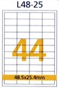 RIKLABEL - Multi-Purpose Labels 44 Pieces White - 100 Sheets A4 Size