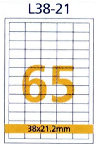 RIKLABEL - 65-Piece Multi-Purpose Labels White - 100 Sheets A4 Size