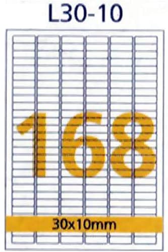 RIKLABEL - Multi-Purpose Labels 168 Pieces White - 100 Sheets A4 Size