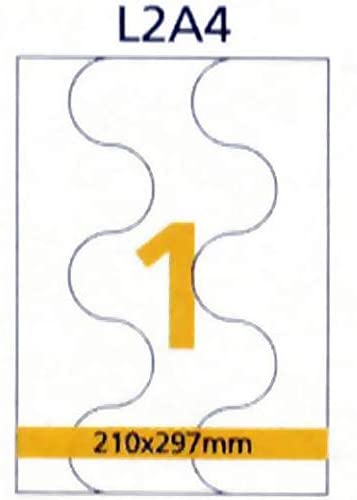 RIKLABEL - 1 Piece Multi-Purpose Labels White - 100 Sheets A4 Size