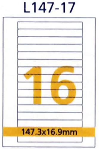 RIKLABEL - Multi-Purpose Labels 16 Pieces White - 100 Sheets A4 Size