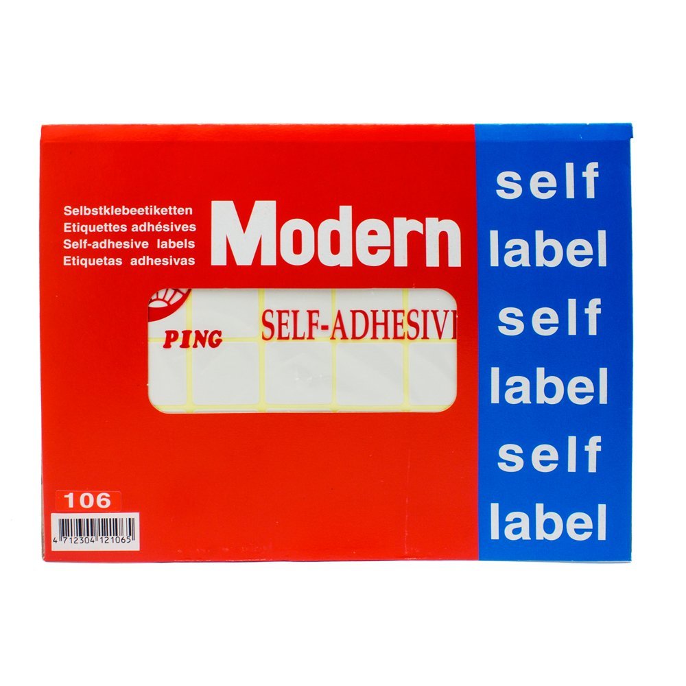 Modern - sticky pricing paper 25*25 mm - 480 stickers