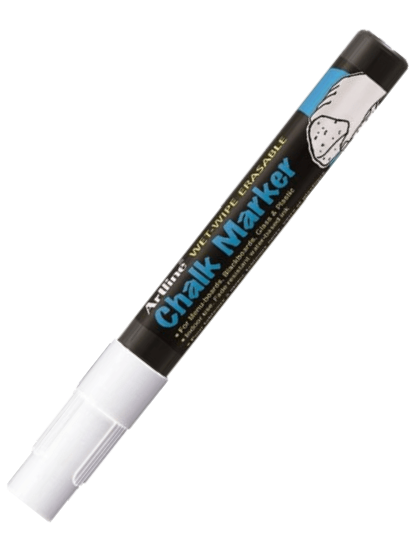 Art Line - Chalk Pen 4 mm - White Color - Box of 12 Pens