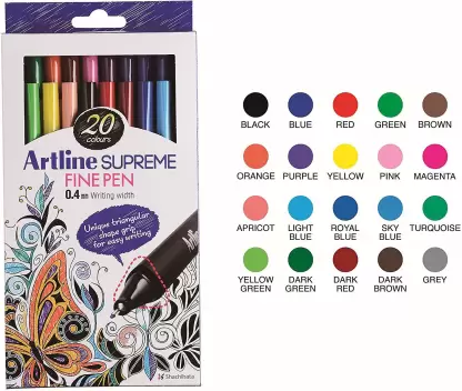 Art Line - Supreme Set for Writing and Artwork, Pack of 20 Colors