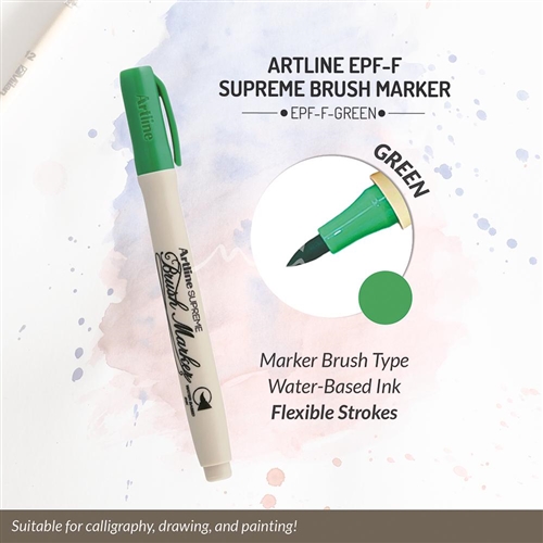 Art Line - Supreme drawing pen - green color, box of 12 pens