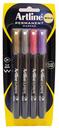 Art Line - Supreme Pen, Metallic Color No. 790, Set of 4 Colored Pens