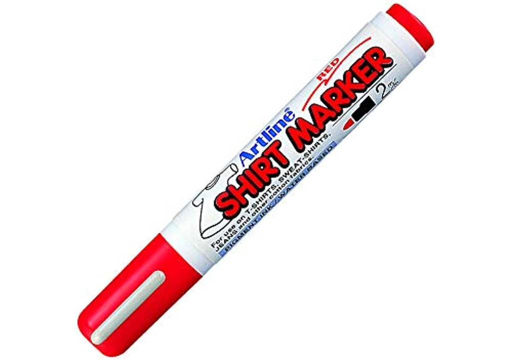 Art Line - Fabric writing pen, red color, box of 4 pens