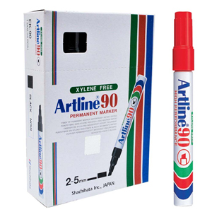 Art Line - Red Marker Pen No. 90 - Laser Pen, 12 Pens