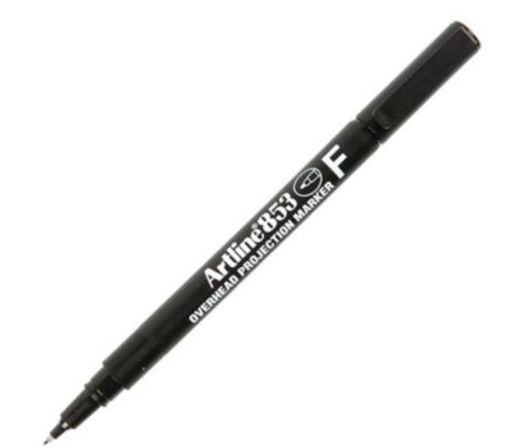 Art Line - Permanent Transparency Pen No. 853 - Black Color - Box of 12 Pens