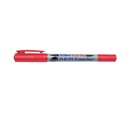 Art Line - Double-ended CD marker pen, red, a box of 12 pens