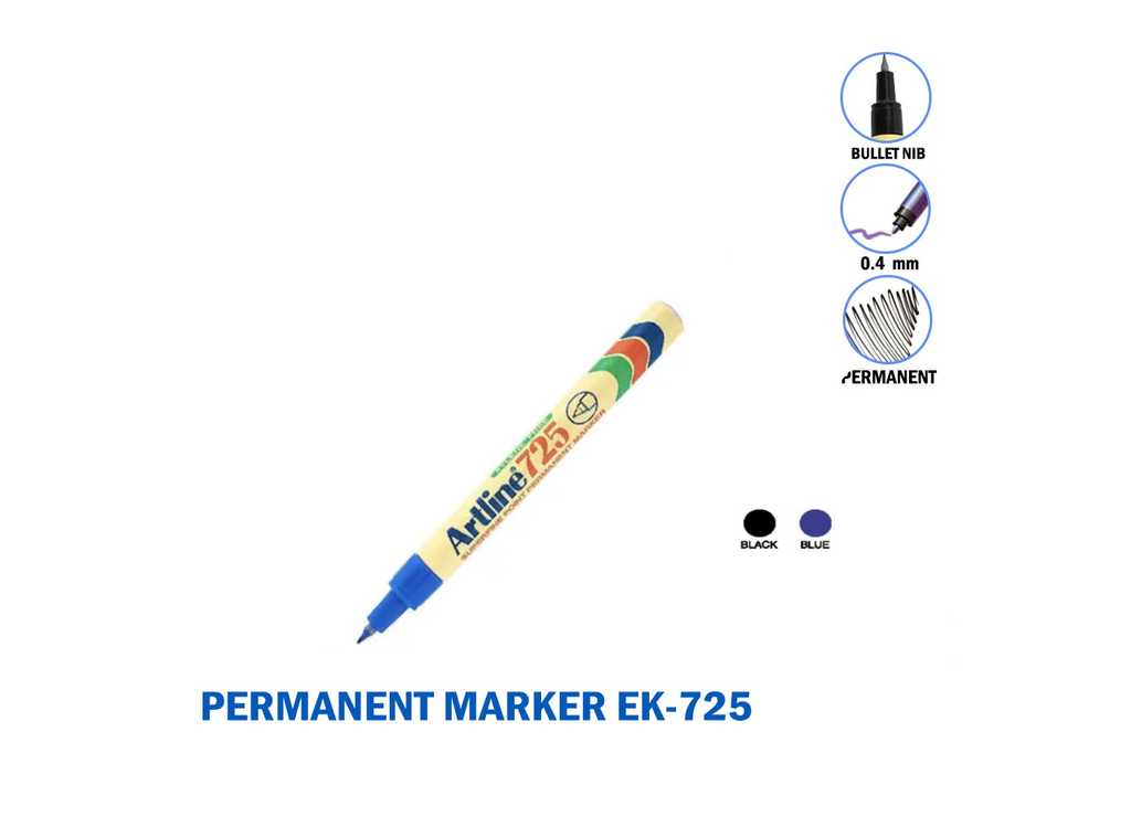 Art Line - Pen No. 725 - 0.4 mm - Blue color, box of 12 pens