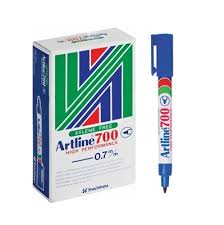 Art Line - Marker No. 700, blue color, box of 12 pens