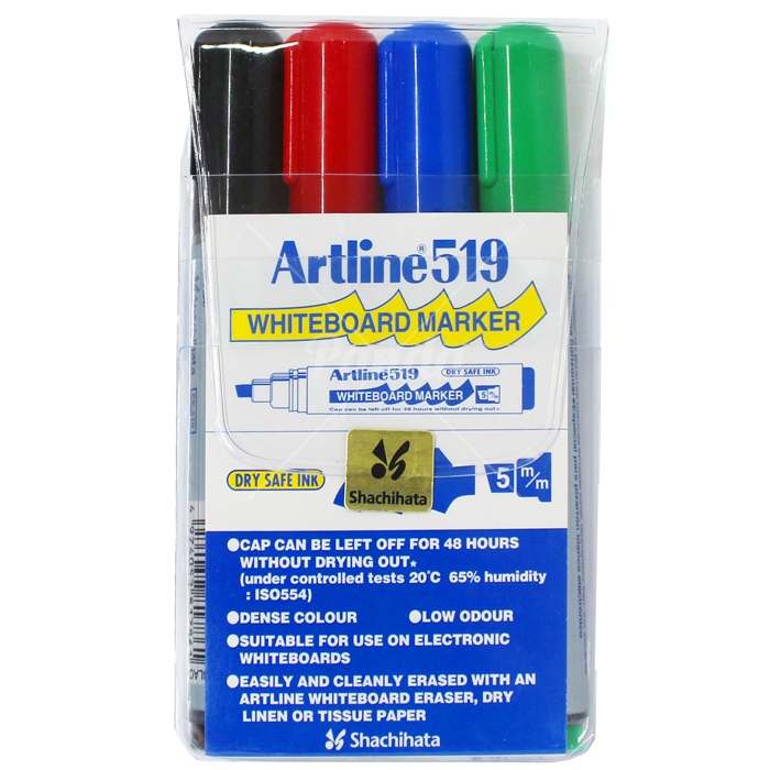 Art Line - Whiteboard Pen No. 519, Set of 4 Pens