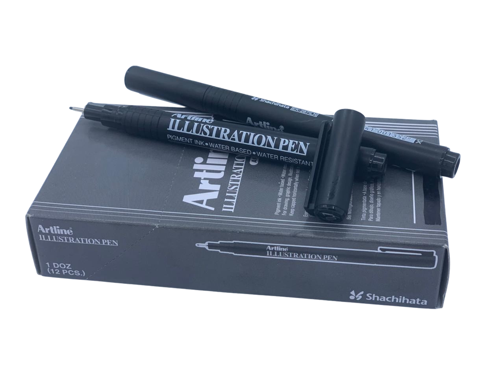 Art Line - Geometric Drawing and Marking Pen 0.8 mm - Black Color, Box of 12 Pens