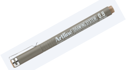Art Line - Geometric Drawing and Marking Pen 0.8 mm - Box of 12 Pens - Brown Color