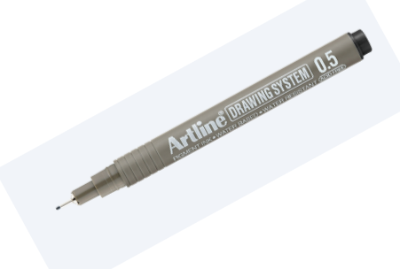 Art Line - Geometric Drawing and Marking Pen 0.5 mm - Box of 12 Pens - Black Color