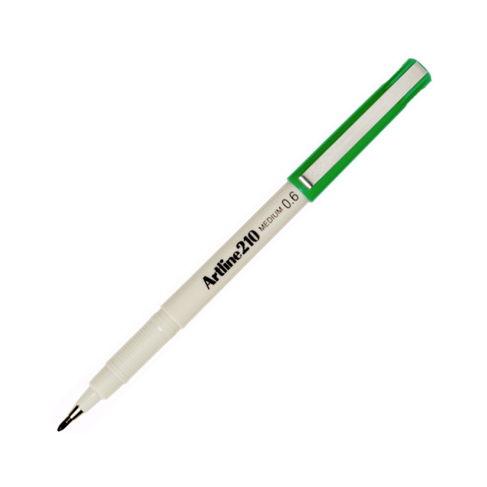 Art Line - Signature Pen No. 210 - Green 0.6 mm, Box of 12 pens