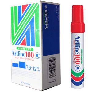 Art Line - Marker No. 100, red color, box of 6 pens