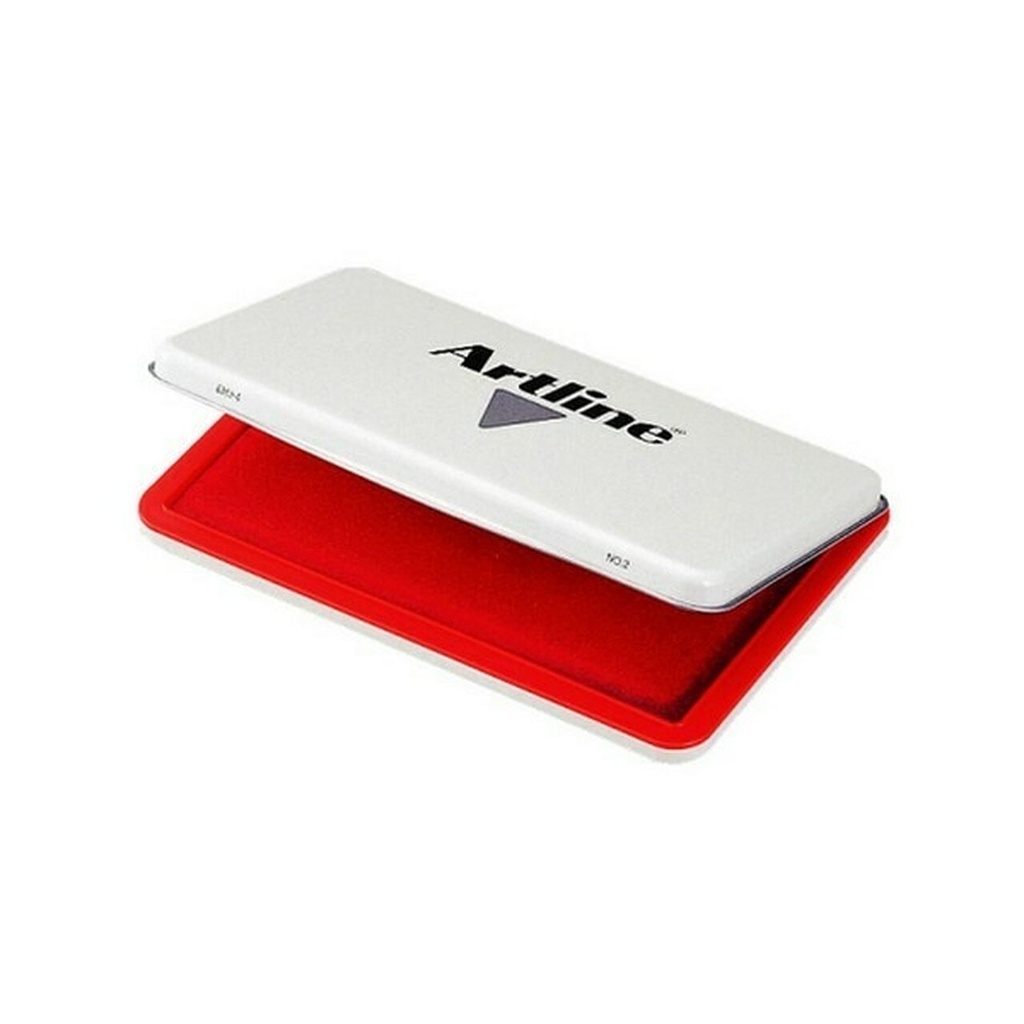 ارت لاين - اسطمبة محبرة   رقم (2) - لون أحمر مقاس 143*87ملم