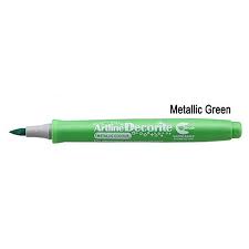 Art Line - Decorate pen 3 mm, glossy green color - pack of 12 pens