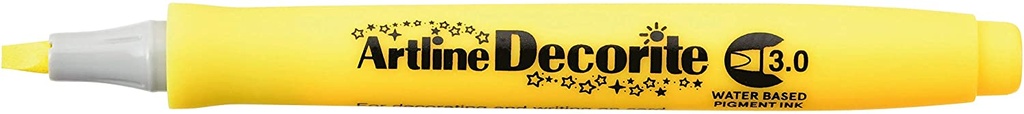 Art Line - Decorate Pen 3mm Yellow - Pack of 12 Pens