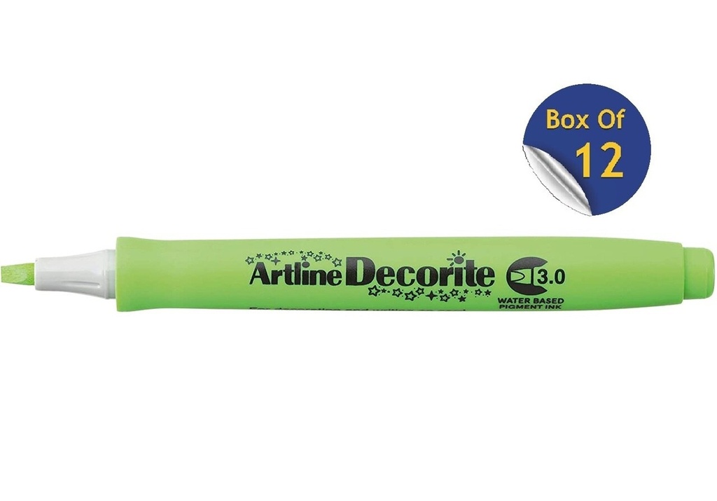 Art Line - Decorate Pen 3mm Yellow Green - Pack of 12 Pens