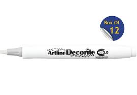 Art Line - Decorate Pen 3mm White - Pack of 12 Pens