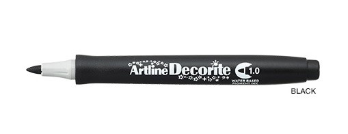 Art Line - Decorate pen 1 mm - black color, box of 12 pens