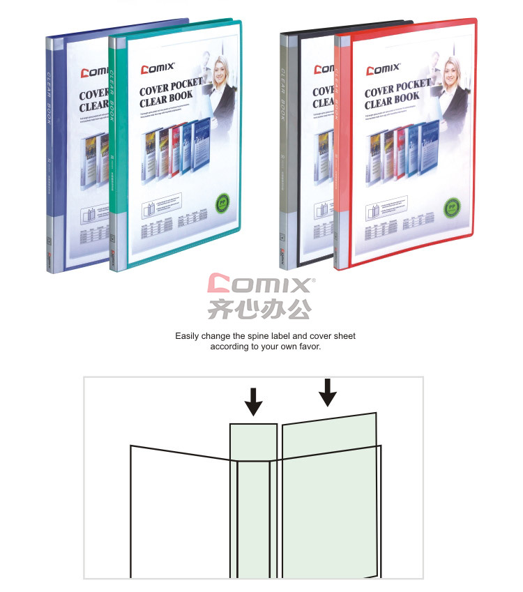 Comex - Folder, 40 pockets, opaque cover, A5 size - colored