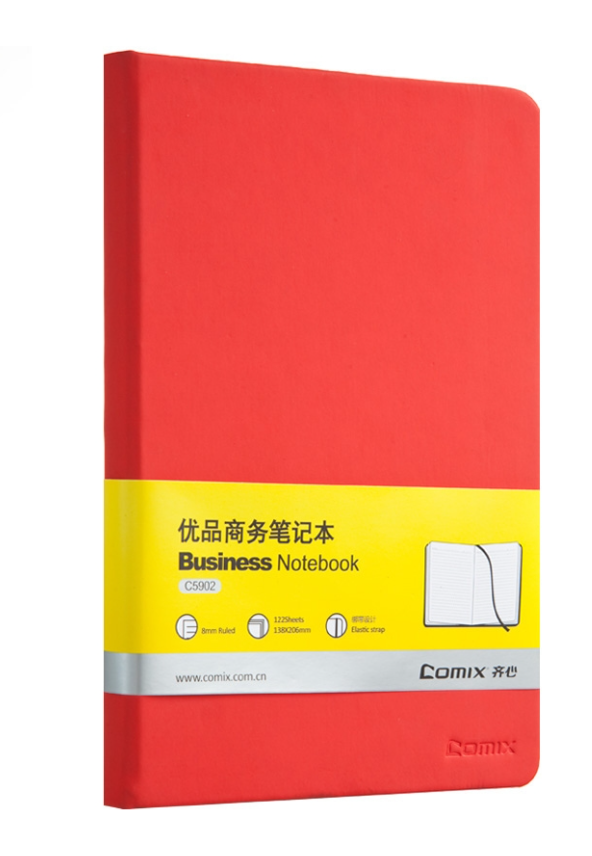 Comex - hardcover notebook - 122 sheets - A5 size - red color