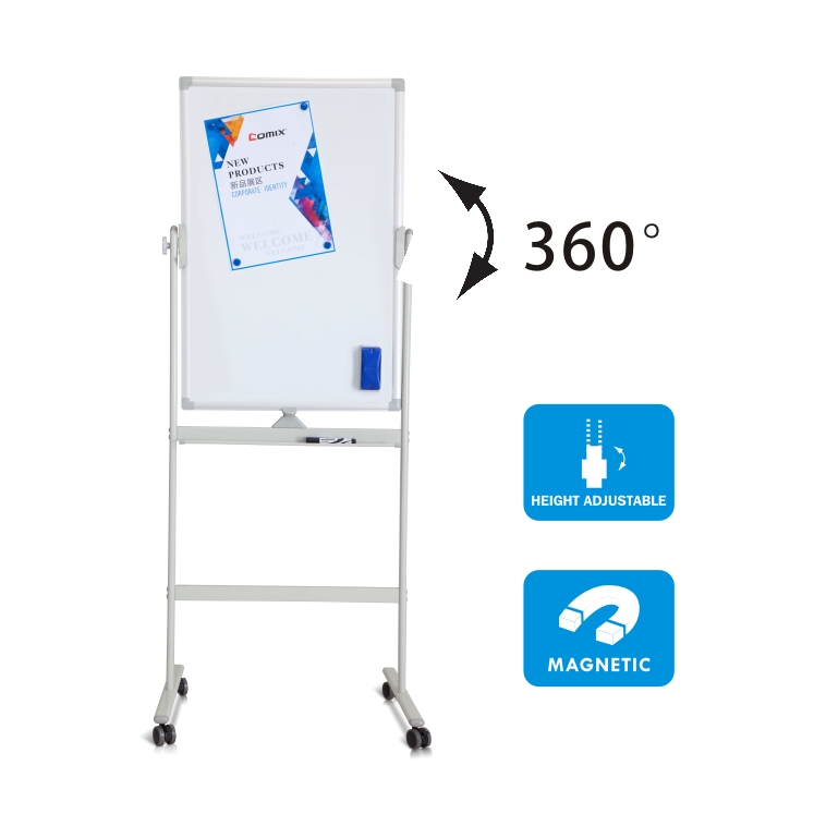 Comex Double Sided Magnetic Whiteboard 60*90 with Wheel Stand