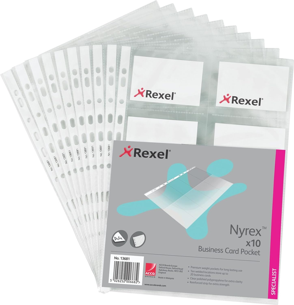 Rexel - Business Card Album Case, Pack of 10 Pieces