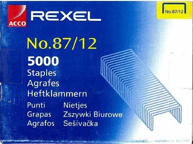 Rexel Upholstery Pins No. 87/12 Pack of 5000 Pins