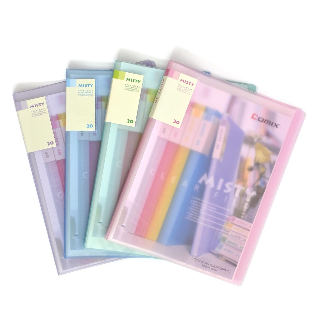 Comex - Office File Folder, 20 Pockets, A4 Size - Colored