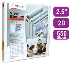 Comex - 2-ring binder, 65 mm, 650 sheet capacity - A4 white